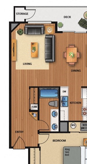 Evergreen Ridge_Richland WA_Floor Plan_One Bedroom One Bathroom Evergreen Ridge_Richland WA_Floor Plan_One Bedroom One Bathroom